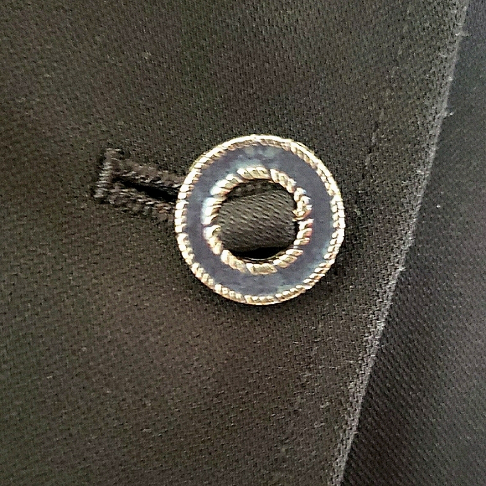 Tahari Navy Blue Button Up Blazer Professional Classic Modern Formal Womens Sz 4 - Picture 4 of 10